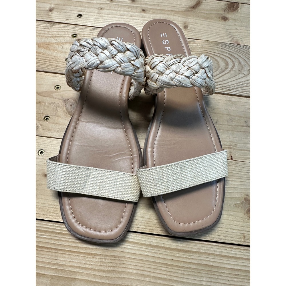 ESPRIT WINSLEY Women's Tan Braided Slide Sandals‎ Size 8.5M